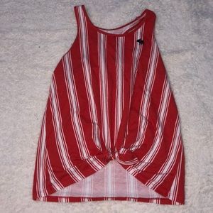 Red and white striped tank top